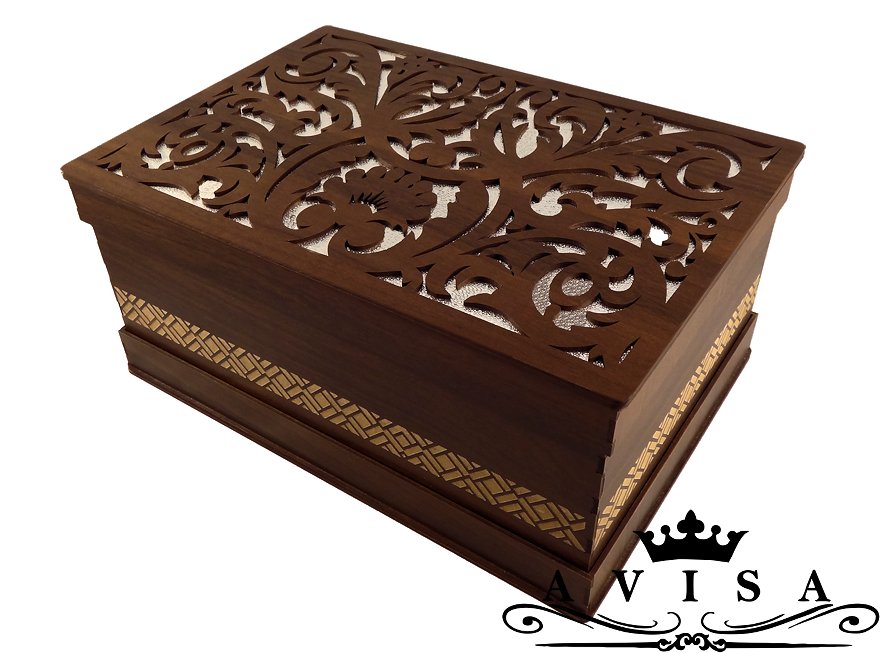 جعبه کادوئی چوبی طرح سنتی